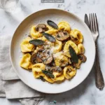 Cheese Tortellini with Mushrooms & Crispy Sage Butter