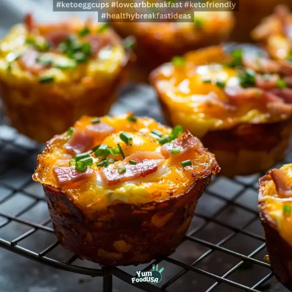 3-Ingredient Cheesy Ham Breakfast Cups
