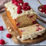White Chocolate Raspberry Loaf Cake