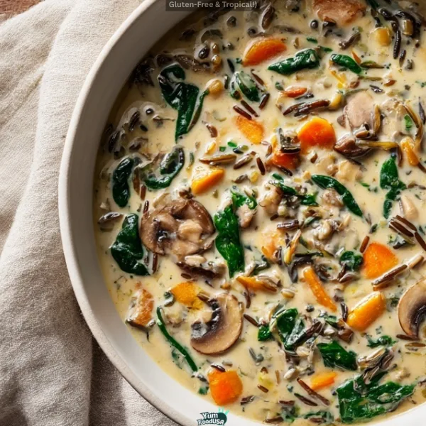 Creamy Wild Rice and Mushroom Soup