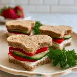 Heart-Shaped Roasted Pepper & Cucumber Tea Sandwiches 3 Heart-Shaped Roasted Pepper & Cucumber Tea Sandwiches