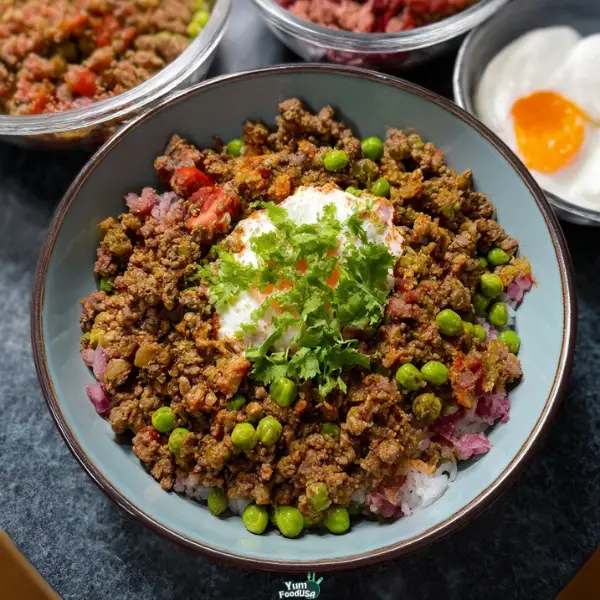 Beef Keema Rice Bowls