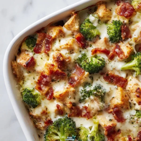 Keto Chicken Bacon Ranch Casserole