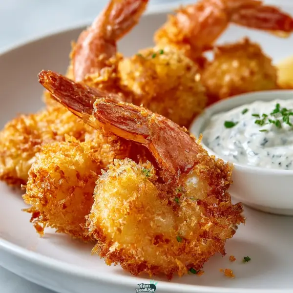 Crispy Panko Fried Shrimp with Tartar Sauce