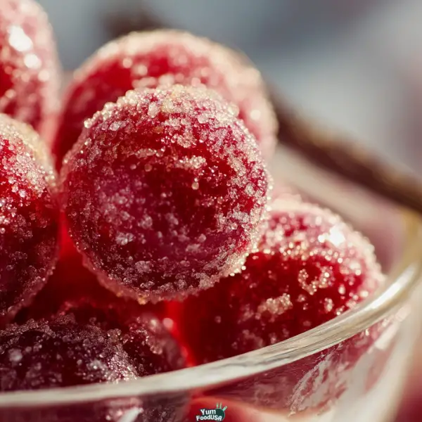 Vanilla Rum Sugared Cranberries