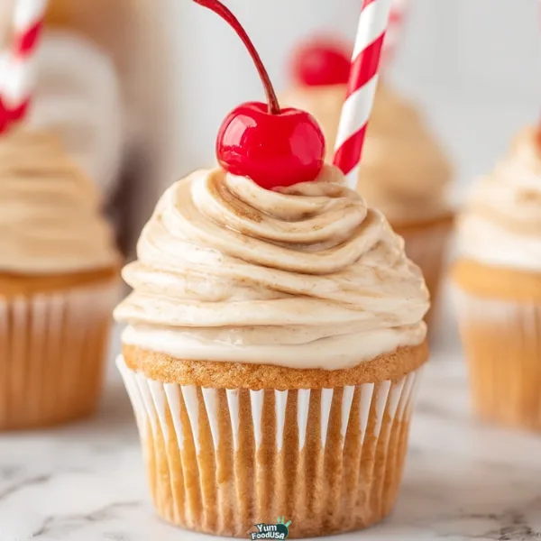 Root Beer Float Cupcakes