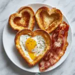 Heart-Shaped Egg-in-a-Basket with Crispy Bacon