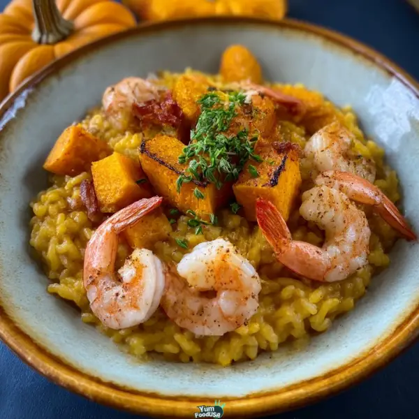 Pumpkin and Shrimp Risotto