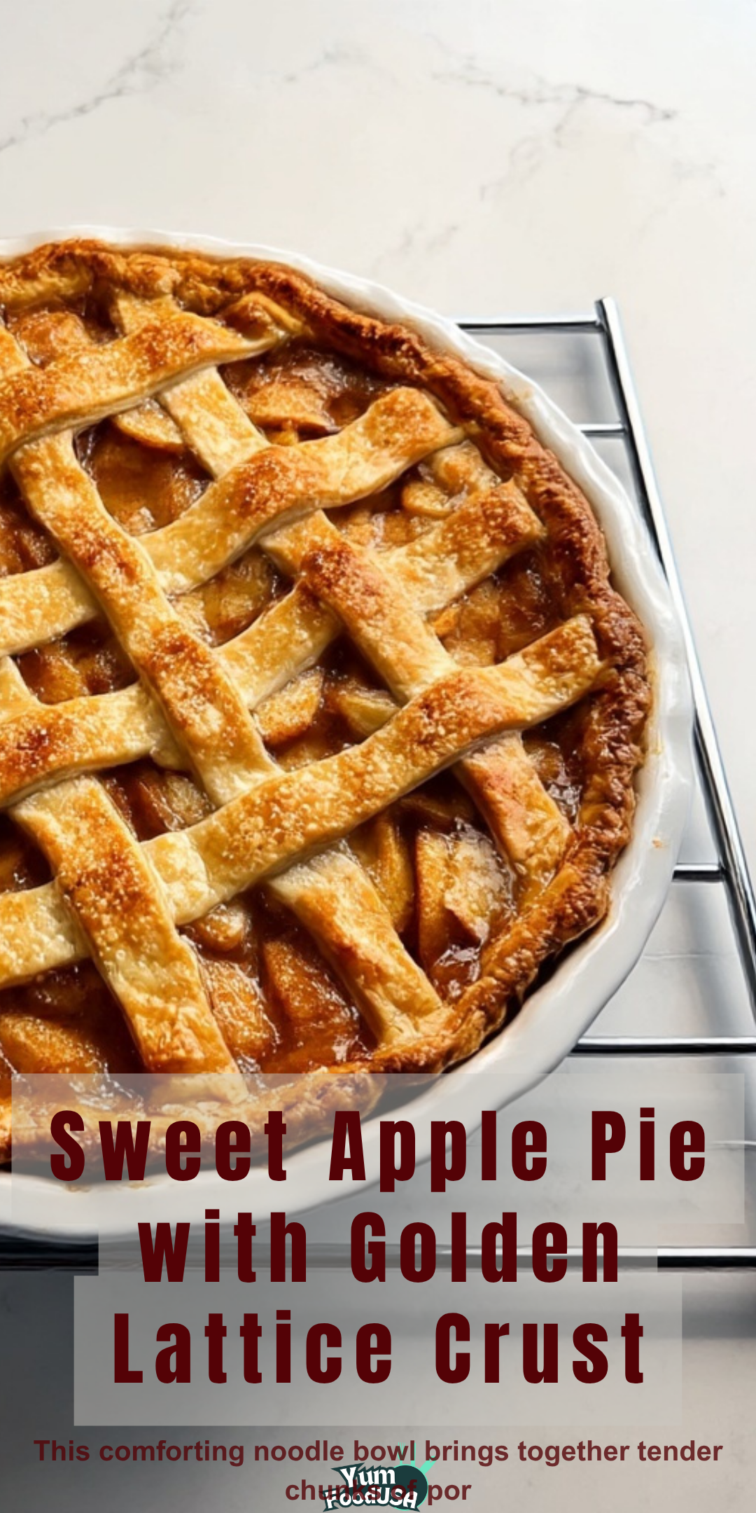 Sweet Apple Pie with Golden Lattice Crust