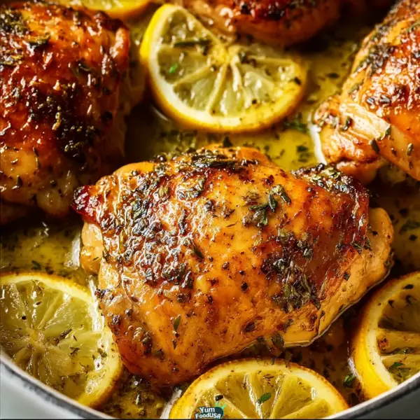 Baked Lemon Herb Chicken Thighs