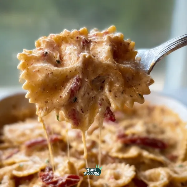 Creamy Sun-Dried Tomato & Mushroom Bowtie Pasta Bake
