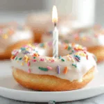 Birthday Cake Protein Donuts