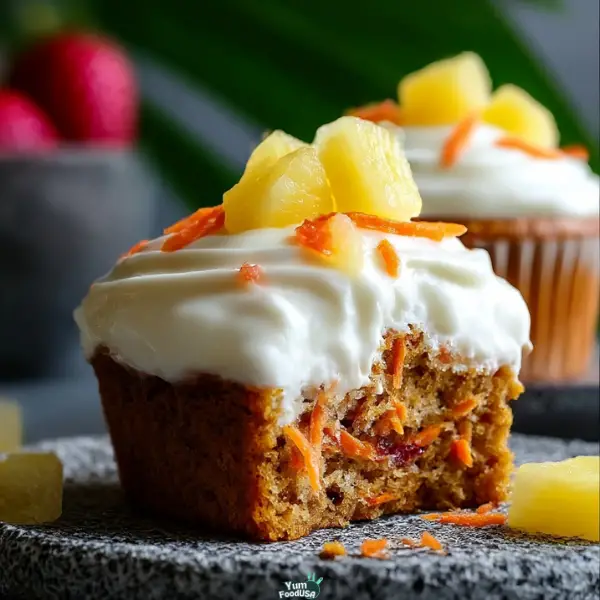 Hawaiian Pineapple Carrot Muffins