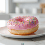 Pink Iced Donuts with Sprinkles Recipe 3 Pink Iced Donuts with Sprinkles Recipe
