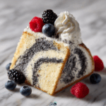 Black Sesame Vanilla Swirl Cake
