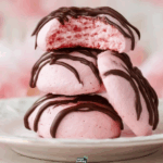 Chocolate-Dipped Strawberry Meringue Cookies