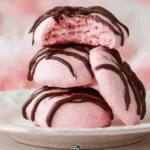 Chocolate-Dipped Strawberry Meringue Cookies