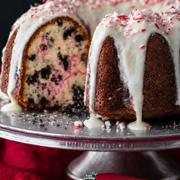 White Chocolate Peppermint Oreo Cake
