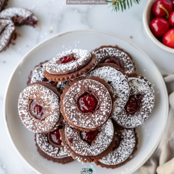Black Forest Christmas Sandwich Cookies