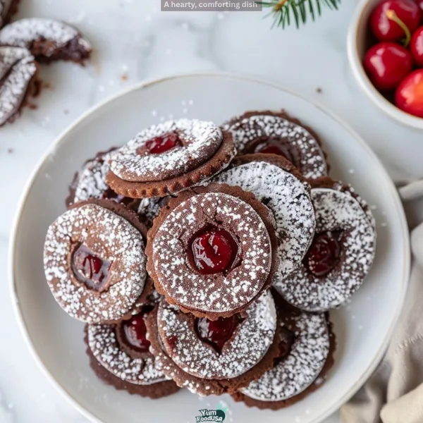 Black Forest Christmas Sandwich Cookies