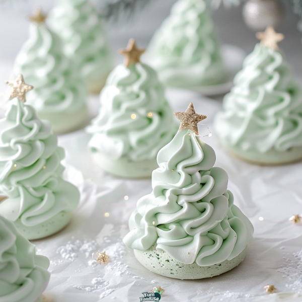 Christmas Tree Meringues