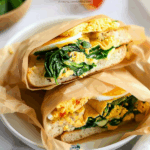 Spinach & Egg Breakfast Sandwiches on Toasted English Muffins