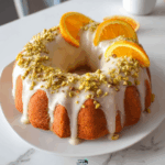 Orange Bundt Cake with Saffron and Pistachios