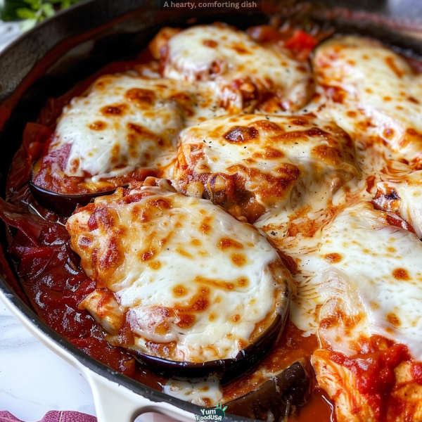 Chicken Sorrentino with Eggplant, Prosciutto & Fontina