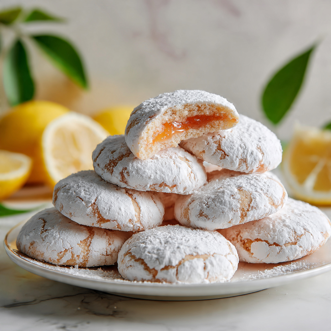 Thai Tea Mochi Crinkle Cookies