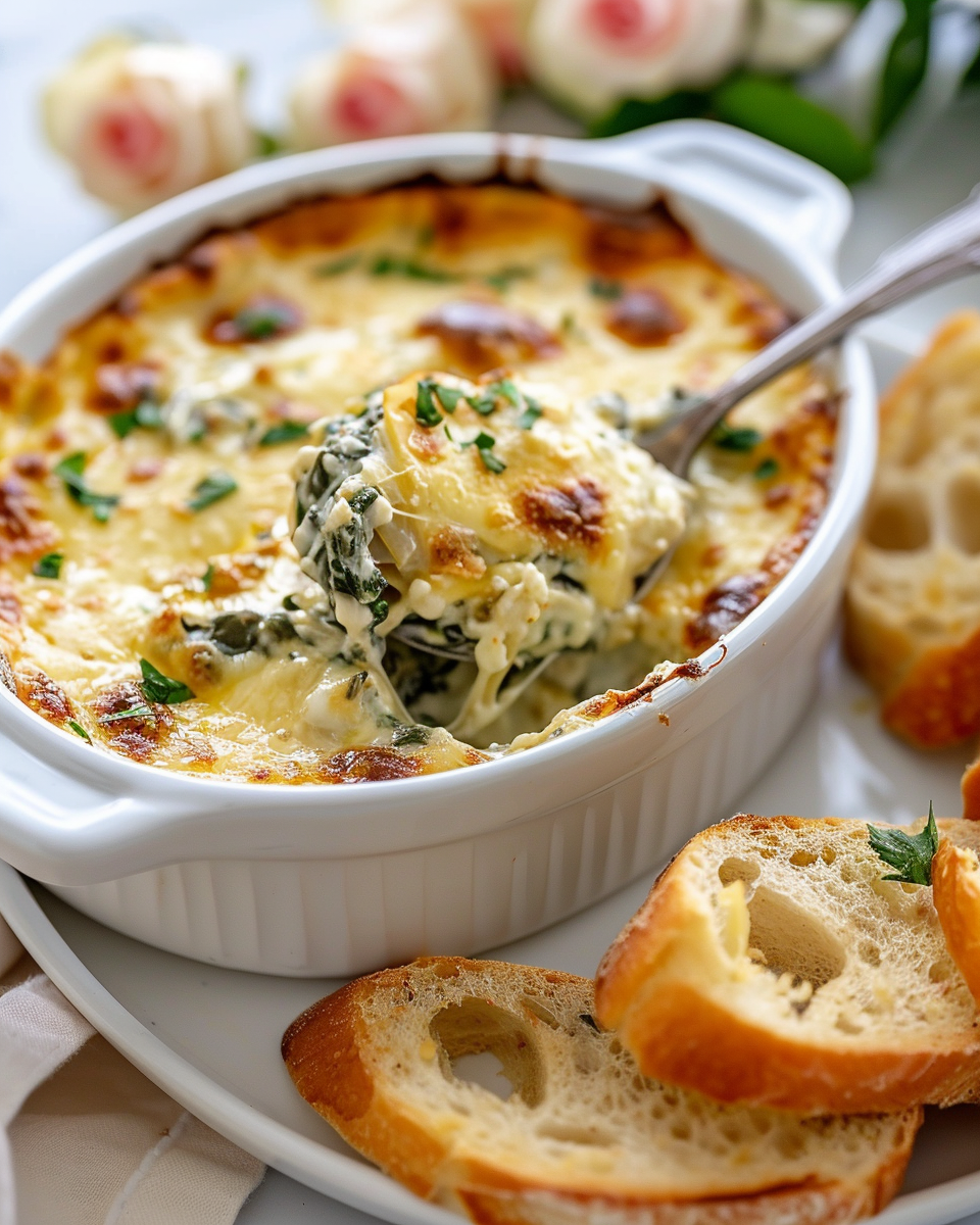 Creamy Spinach Artichoke Dip (Crowd-Favorite Appetizer) - Recipe Image