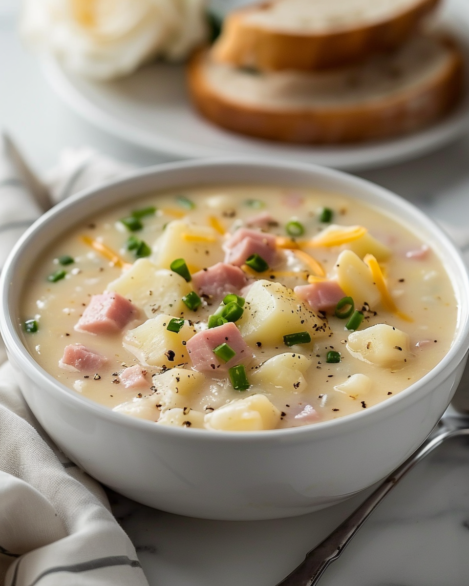 Creamy Holiday Ham & Potato Soup (Best Leftover Ham Recipe) 4 Creamy Holiday Ham & Potato Soup (Best Leftover Ham Recipe) - Recipe Image