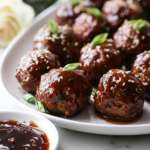 Honey Garlic Meatballs (Sweet & Savory Party Recipe)