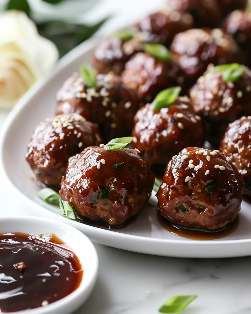 Honey Garlic Meatballs (Sweet & Savory Party Recipe) 4 Honey Garlic Meatballs (Sweet & Savory Party Recipe) - Recipe Image