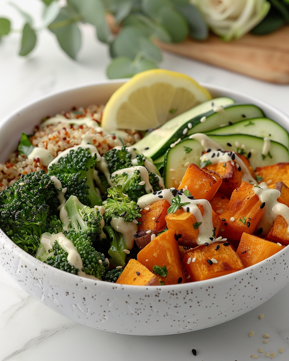Sheet-Pan Roasted Veggie Detox Bowl (Healthy Reset Meal) - Recipe Image
