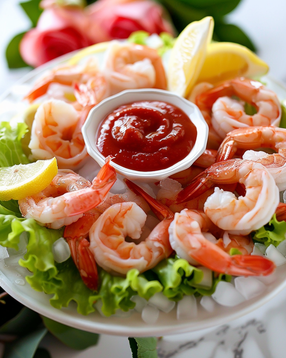 Classic Shrimp Cocktail Platter (New Year’s Appetizer) - Recipe Image