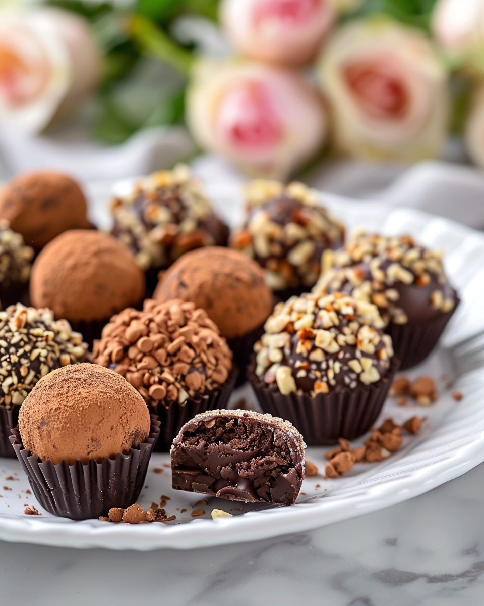 Homemade Chocolate Truffles (Easy No-Bake Treat) - Recipe Image