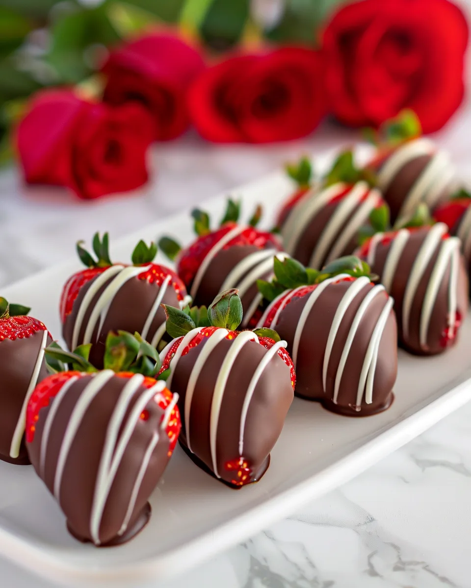 Chocolate Covered Strawberries (Easy Elegant Dessert) 4 Chocolate Covered Strawberries (Easy Elegant Dessert) - Recipe Image