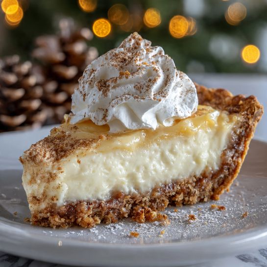 Christmas Eve Cinnamon Vanilla Custard Pie - Recipe Image