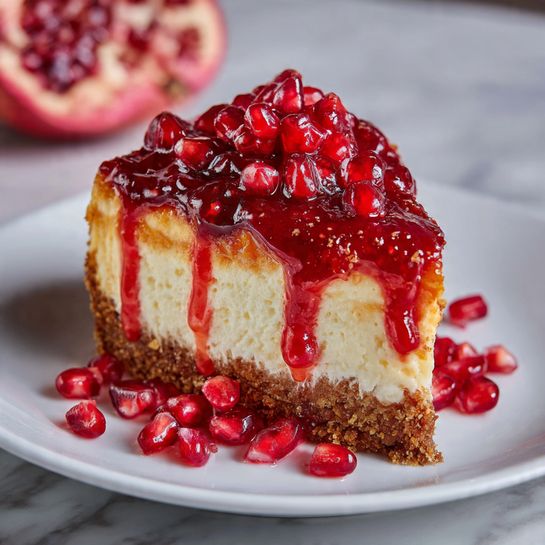 Pomegranate Cheesecake - Recipe Image
