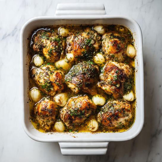 Oven-Roasted French Garlic Chicken (Tender Herbed Roast Chicken) 5 Oven-Roasted French Garlic Chicken (Tender Herbed Roast Chicken) - Recipe Image