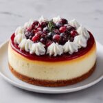 Cranberry Cheesecake with White Chocolate