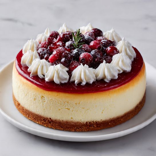 Cranberry Cheesecake with White Chocolate