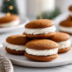 Chewy Gingerbread Sandwich Cookies with Cream Cheese Filling