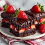 Chocolate Covered Strawberry Brownies