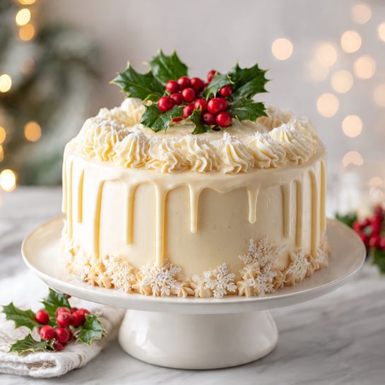 Festive Eggnog Cake with Creamy Frosting (Moist Holiday Layer Cake) 4 Festive Eggnog Cake with Creamy Frosting (Moist Holiday Layer Cake) - Recipe Image