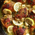 Creamy Lemon Garlic Chicken Thighs with Capers