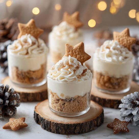No-Bake Gingerbread Cheesecake Cups for the Holidays - Recipe Image