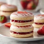 Strawberry Shortbread Cookies with Sweet Strawberry Glaze