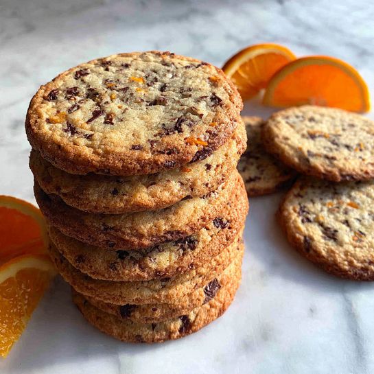 Dark Chocolate Orange Shortbread Cookies - Recipe Image