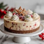 Christmas Cranberry Jam White Chocolate Mousse Cheesecake